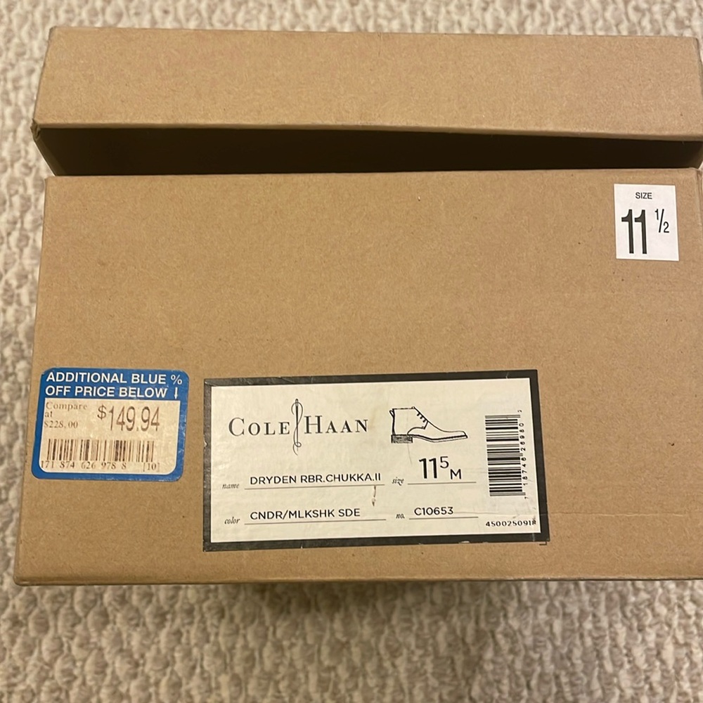 Gently used Cole-Haan Dryden Chukka II ankle boot.
